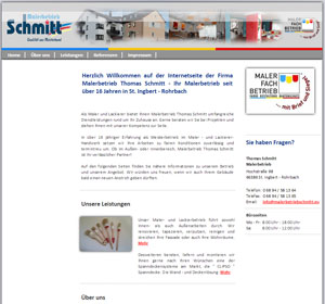 http://www.malerbetriebschmitt.eu - Webentwicklung und Webdesign EDV Allround Service Zahn Friedrichsthal/Saarland